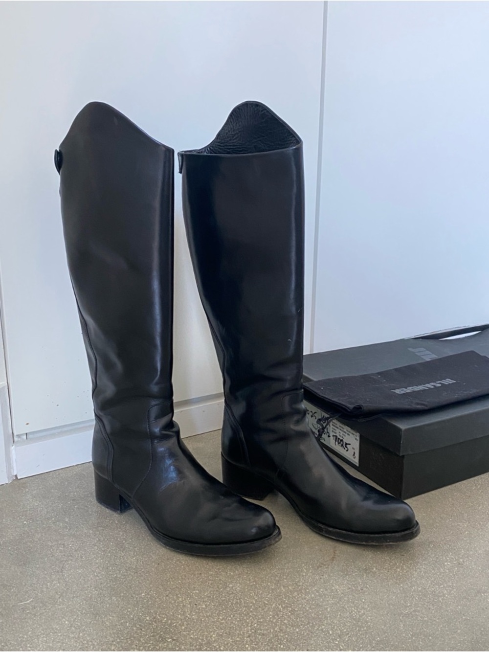Jil Sander Black Leather Knee-High Boots